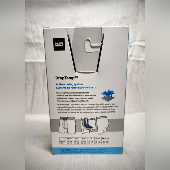 MENS SAXX 2 PACK BOXER BRIEF (SMALL) DROPTEMP COOLING COTTON - Picture 3 of 4